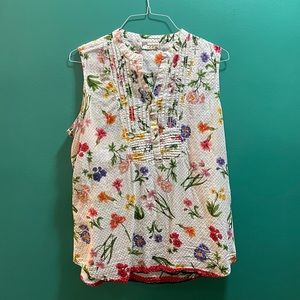 Sleeveless floral bib top from Modcloth